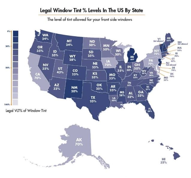 Window Tint Laws by State